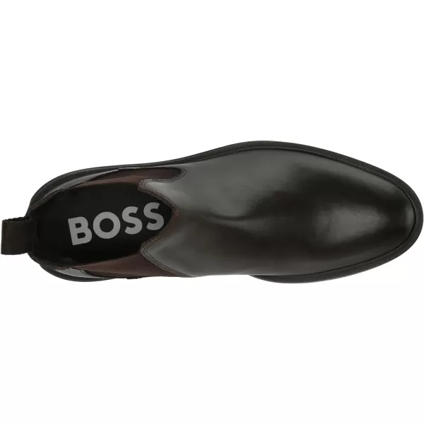 BOSS Hugo Boss Mens Calev Leather Chelsea BootTeak Brown