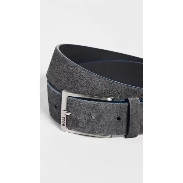 BOSS Mens Branded Buckle Suede Leather Casual BeltAdmiral Blue