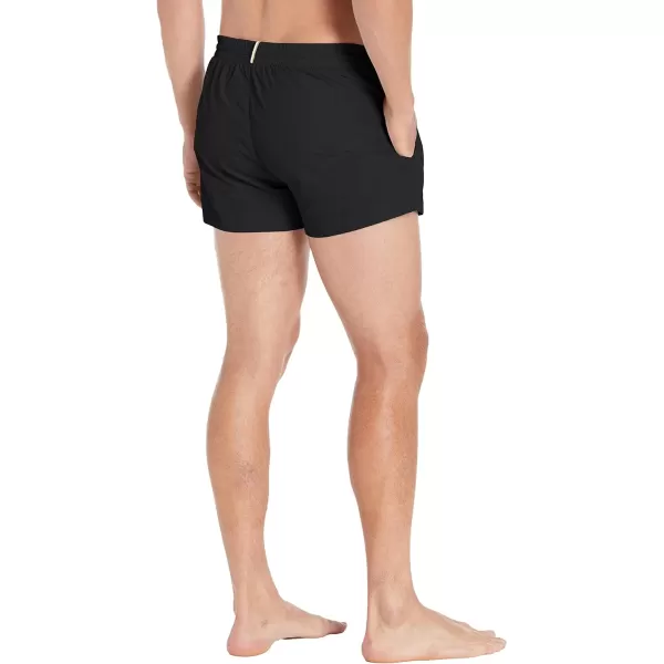 BOSS Mens Standard Big Logo Swim TrunkDark Black