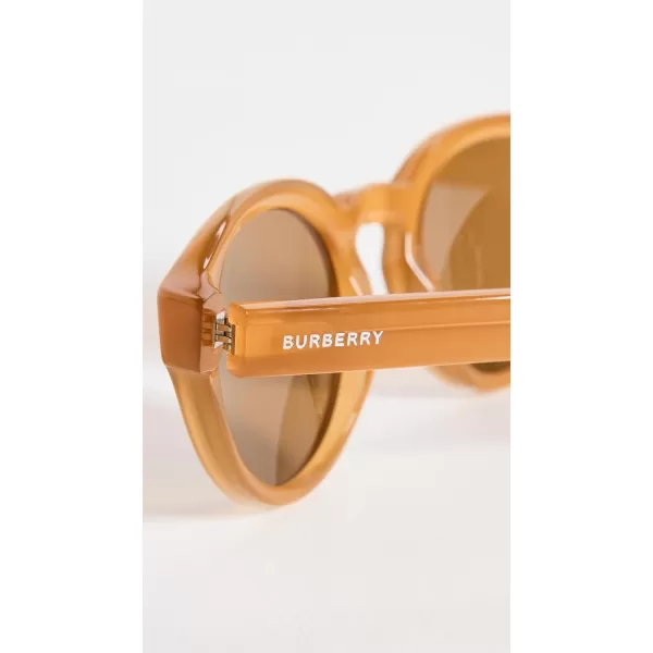 BURBERRY Round Acetate SunglassesOpal Brown Bronze