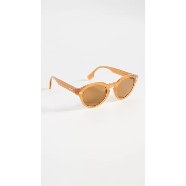 BURBERRY Round Acetate SunglassesOpal Brown Bronze