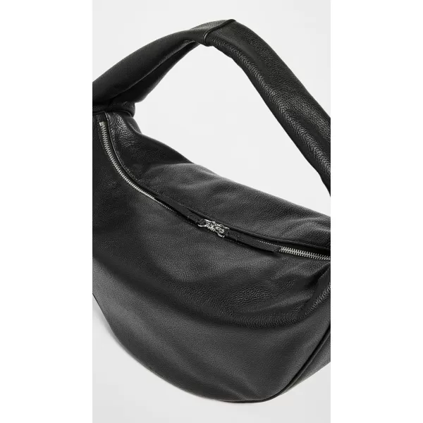 BY FAR Womens Maxi Cush Black Small Grain Calf Leather Hobo BagBlack