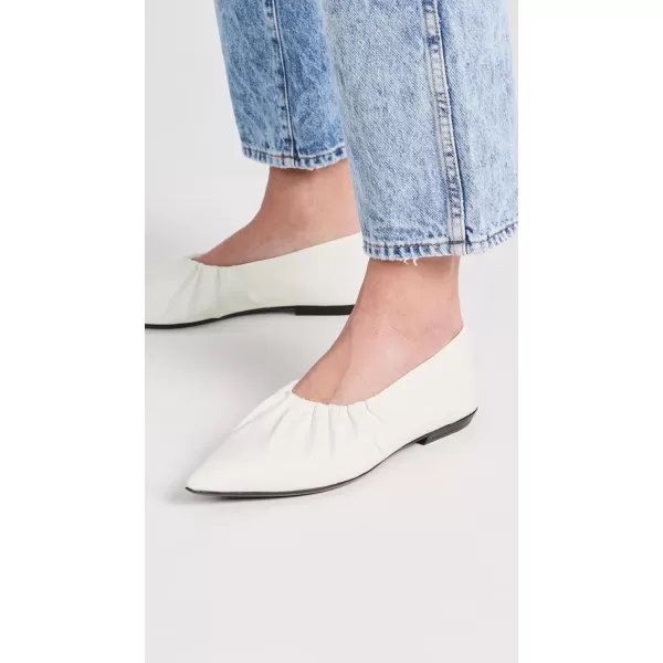 BY FAR Womens Regina White Nappa Leather FlatsWhite