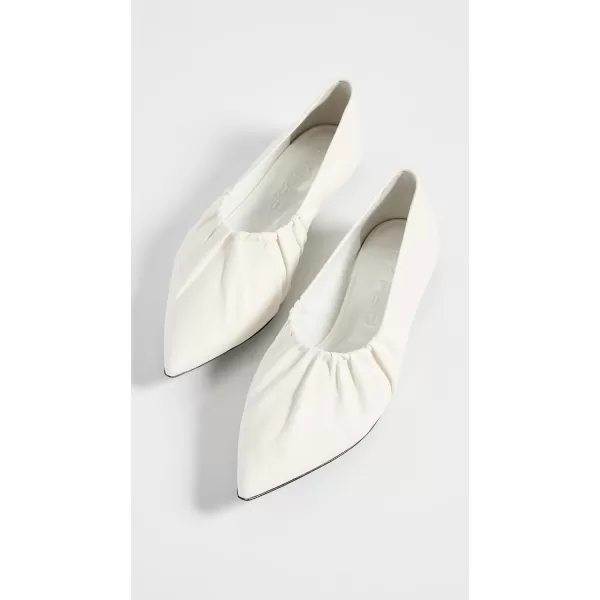 BY FAR Womens Regina White Nappa Leather FlatsWhite