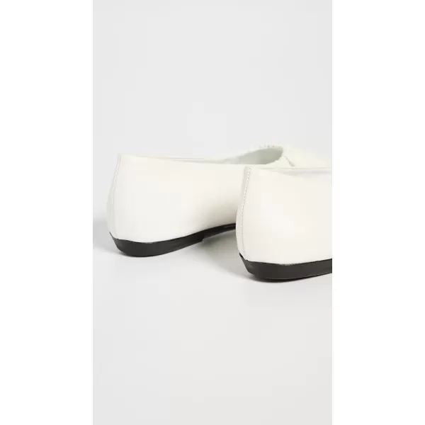 BY FAR Womens Regina White Nappa Leather FlatsWhite