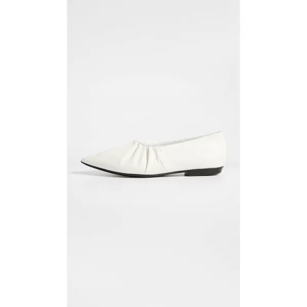 BY FAR Womens Regina White Nappa Leather FlatsWhite