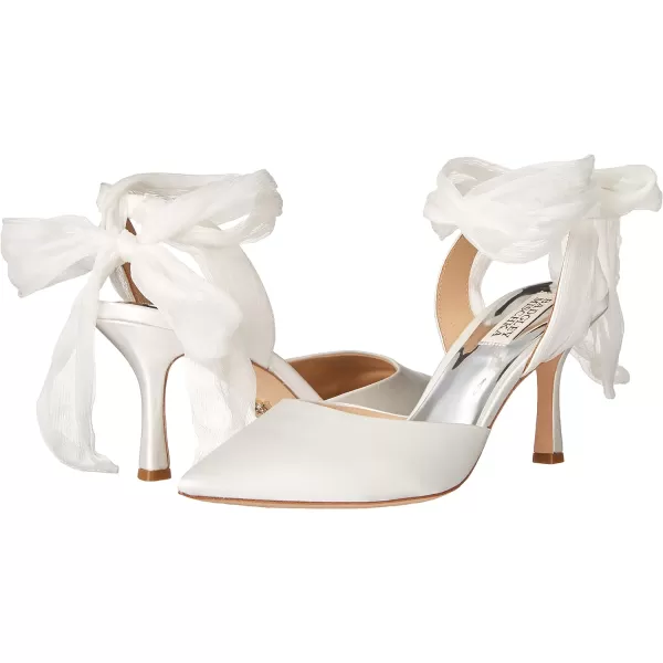 Badgley Mischka Womens Blaze PumpWhite Satin