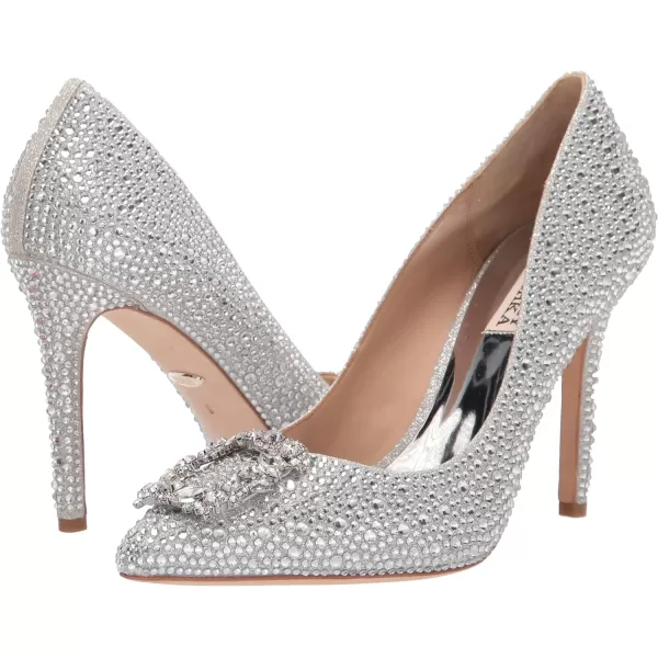 Badgley Mischka Womens Cher Ii PumpSilver Glitter