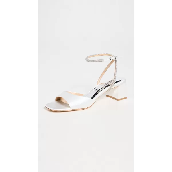 Badgley Mischka Womens Infinity Heeled SandalWhite Satin