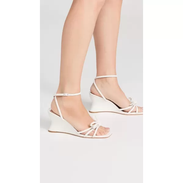 Badgley Mischka Womens Luciana Wedge SandalSoft White