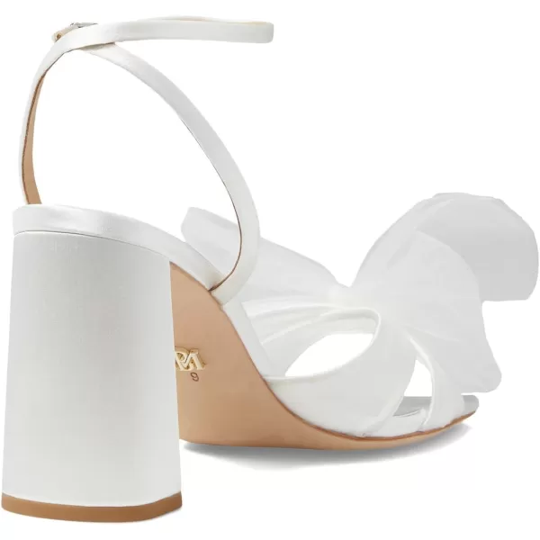 Badgley Mischka Womens Tess Heeled SandalWhite Satin