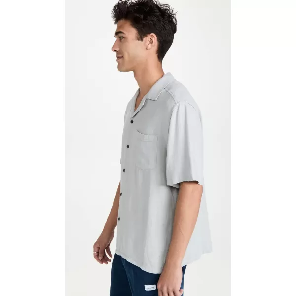 Banks Journal Brighton Short Sleeve Woven Shirt for Men Relaxed Fit Mens Casual Button Up with Chest PocketWashed Grey