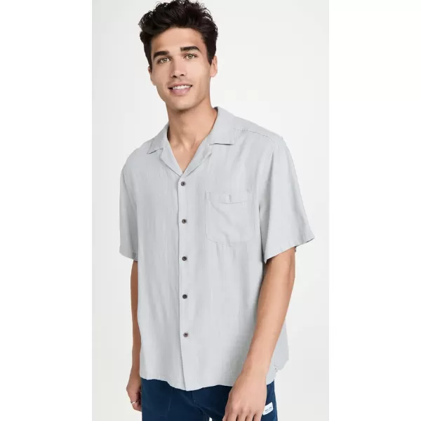 Banks Journal Brighton Short Sleeve Woven Shirt for Men Relaxed Fit Mens Casual Button Up with Chest PocketWashed Grey