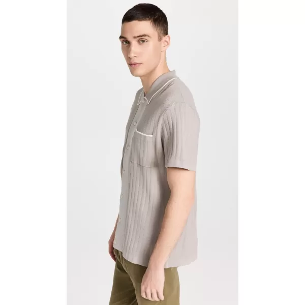 Banks Journal Mens Alfie Short Sleeve Knit ShirtCream