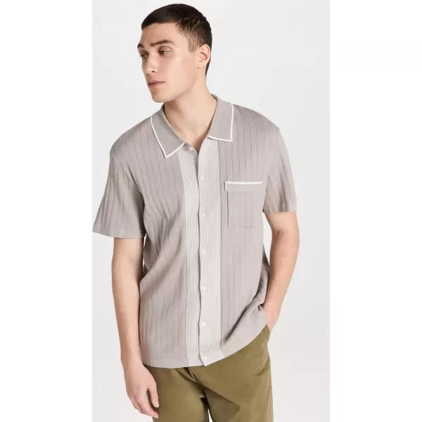 Banks Journal Mens Alfie Short Sleeve Knit ShirtCream