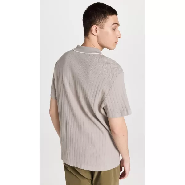 Banks Journal Mens Alfie Short Sleeve Knit ShirtCream