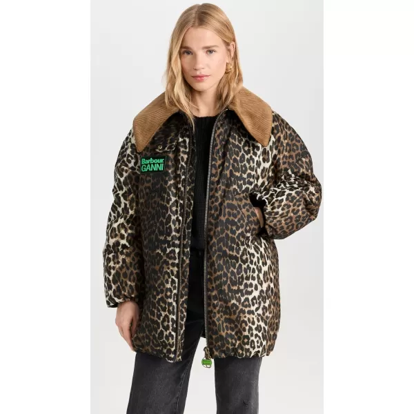 Barbour Womens x Ganni Printed BomberLeopard PrintClassic