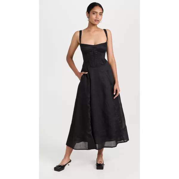 Bardot Womens Adaline Corset Midi DressBlack