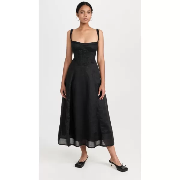 Bardot Womens Adaline Corset Midi DressBlack