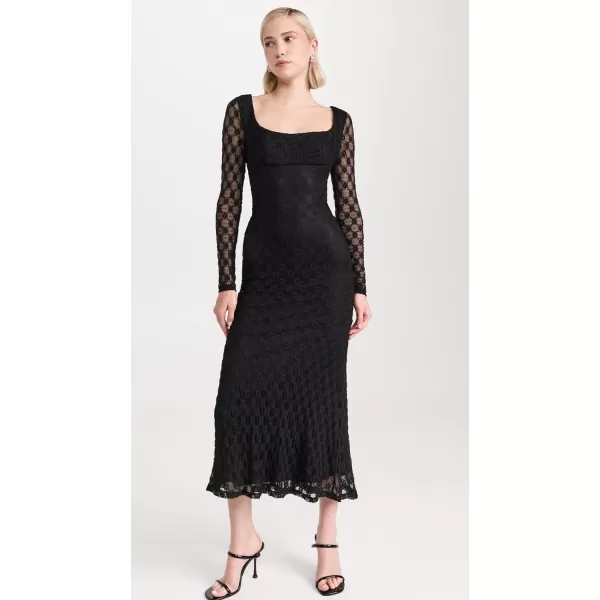 Bardot Womens Adoni Lace Midi DressBlack