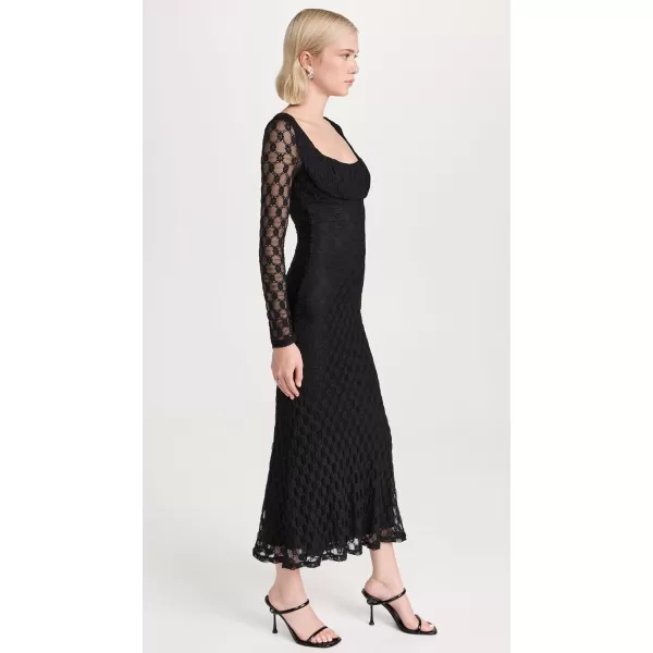 Bardot Womens Adoni Lace Midi DressBlack