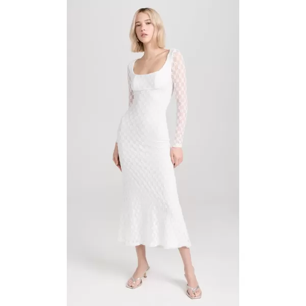 Bardot Womens Adoni Lace Midi DressWhite