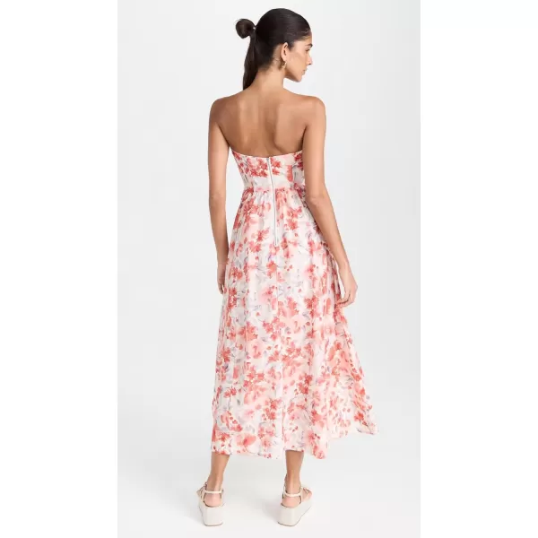 Bardot Womens Lola Corset Midi DressRed Floral