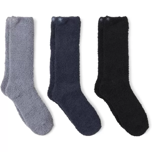 Barefoot Dreams Womens CozyChic 3 Pair Socks SetBlack Multi