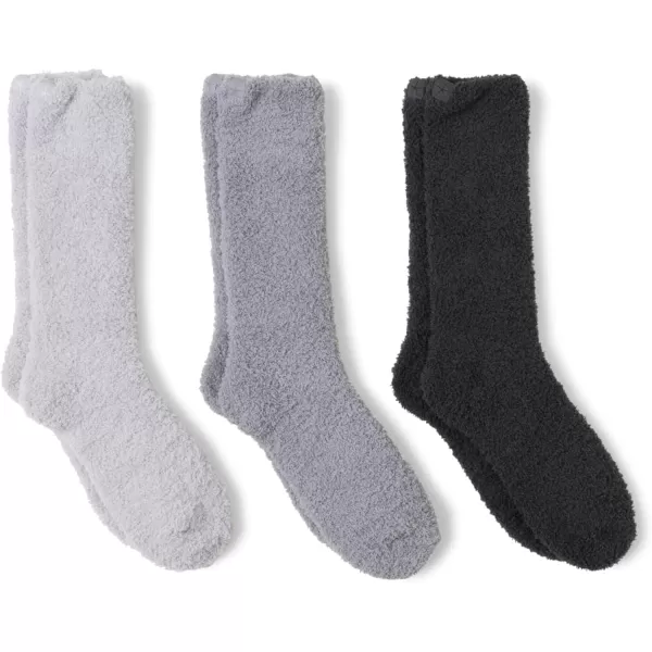 Barefoot Dreams Womens CozyChic 3 Pair Socks SetCarbon Multi