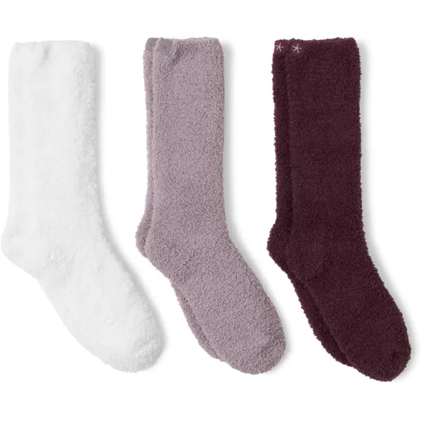 Barefoot Dreams Womens CozyChic 3 Pair Socks SetFig Multi