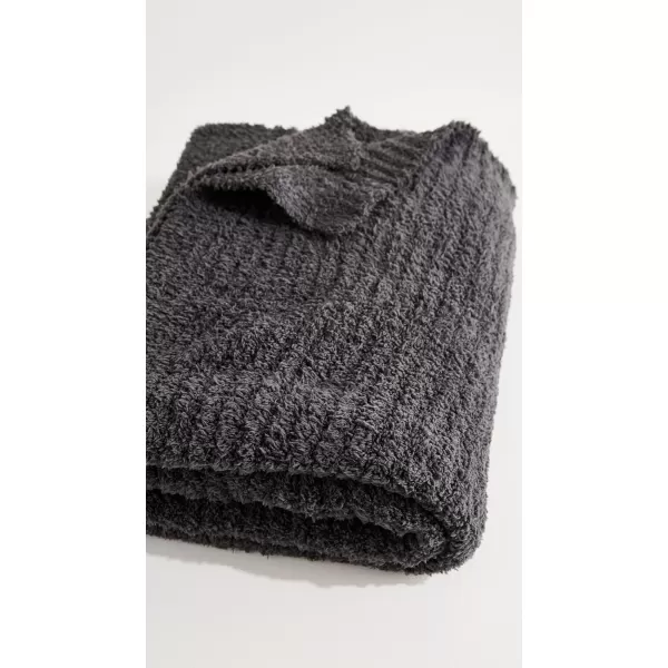 Barefoot Dreams Womens CozyChic Ribbed Throw Carbon Black Grey 54 x 7254 x 72 Carbon