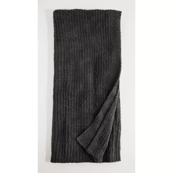 Barefoot Dreams Womens CozyChic Ribbed Throw Carbon Black Grey 54 x 7254 x 72 Carbon