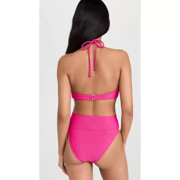 Beach Riot Womens Abby Bikini TopBright Fuchsia