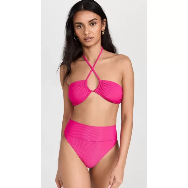 Beach Riot Womens Abby Bikini TopBright Fuchsia