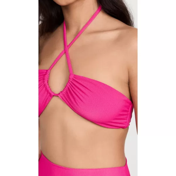 Beach Riot Womens Abby Bikini TopBright Fuchsia