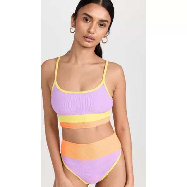 Beach Riot Womens Eva Bikini TopSundazed Color Block