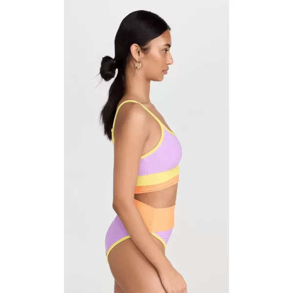 Beach Riot Womens Eva Bikini TopSundazed Color Block