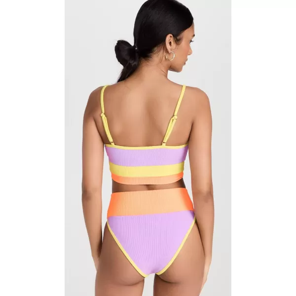 Beach Riot Womens Eva Bikini TopSundazed Color Block