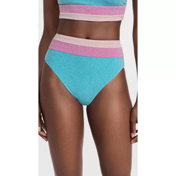 Beach Riot Womens Heidi BottomsAquamarine Colorblock