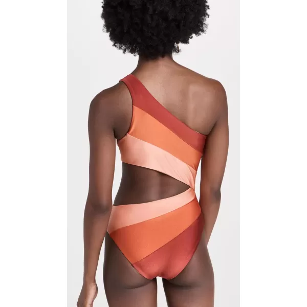 Beach Riot Womens Joyce One PieceDesert Clay Colorblock