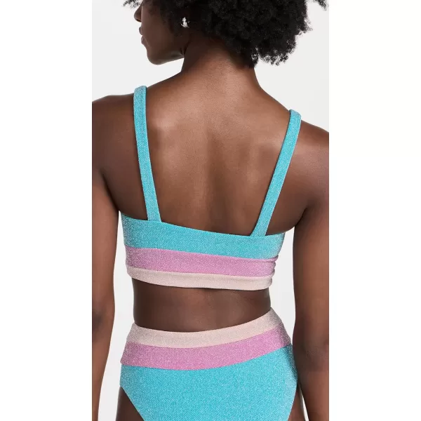 Beach Riot Womens Mackenzie Bikini TopAquamarine Colorblock