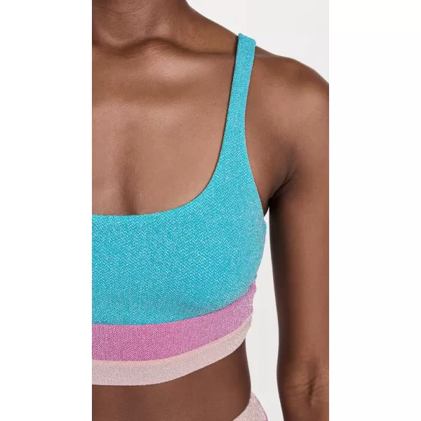 Beach Riot Womens Mackenzie Bikini TopAquamarine Colorblock