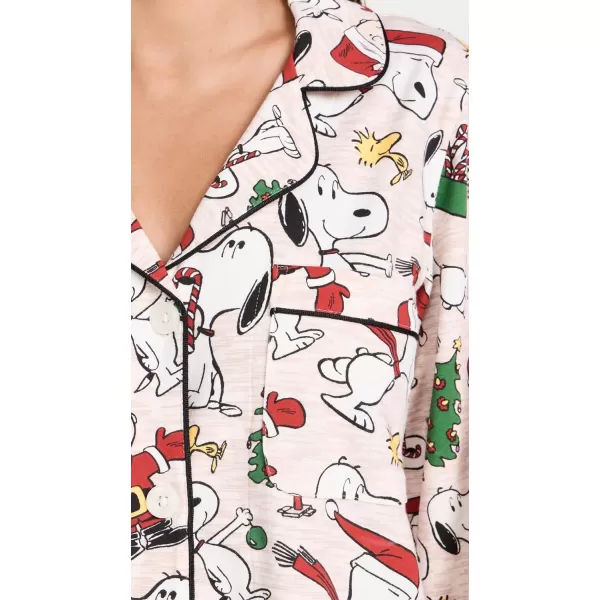 BedHead PJs Womens x Peanuts Long Sleeve Classic Knit PJ SetMerry Christmas Charlie Brown