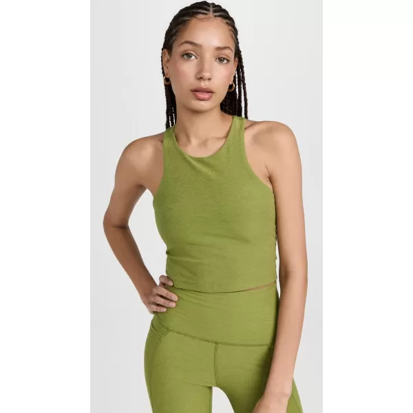 Beyond Yoga Womens Focus Cropped TankFern Green Heather