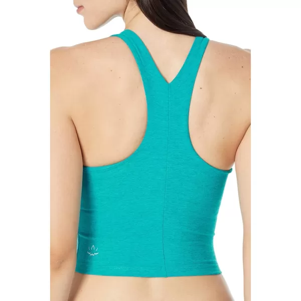 Beyond Yoga Womens Focus Cropped TankPeacock Blue Heather