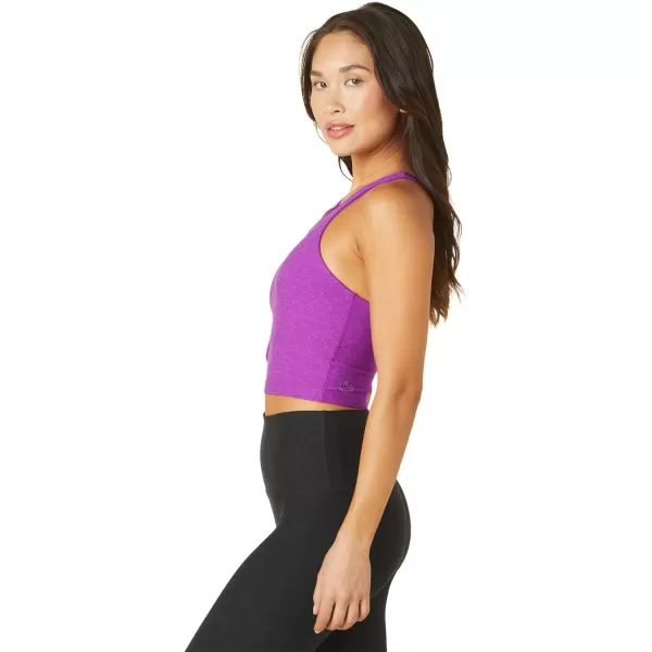 Beyond Yoga Womens Focus Cropped TankVivid Plum Heather