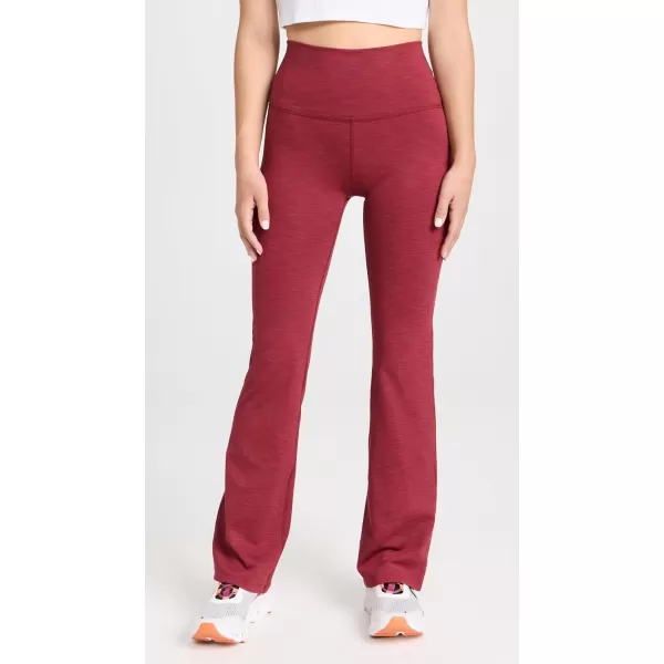 Beyond Yoga Womens Heather Rib High Waisted Practice PantsRosewood Heather Rib