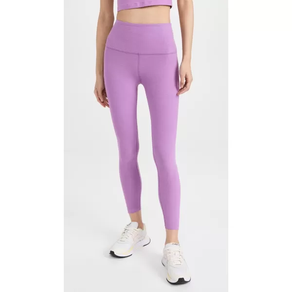 Beyond Yoga Womens High Waisted Midi LeggingsBright Iris Heather