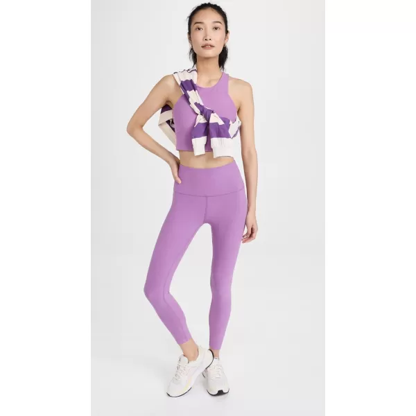 Beyond Yoga Womens High Waisted Midi LeggingsBright Iris Heather