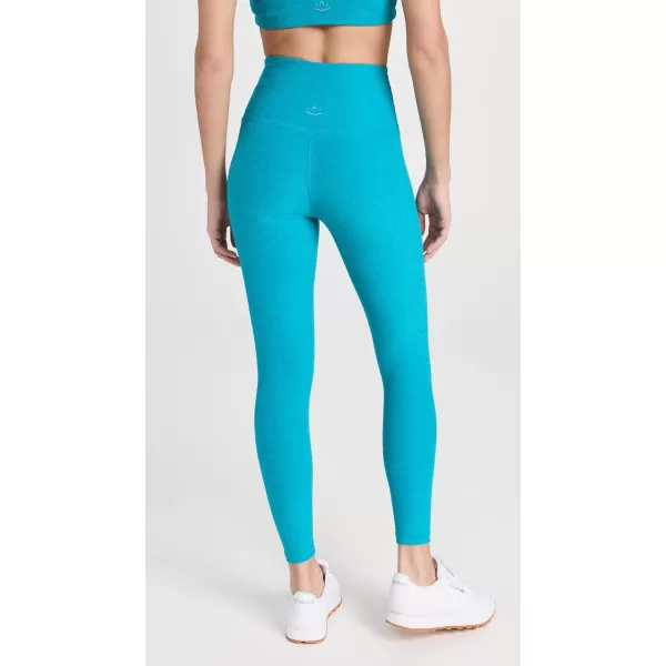 Beyond Yoga Womens High Waisted Midi LeggingsPeacock Blue Heather